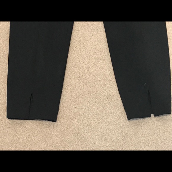 Like new! Black ankle pants w/front slits, size 12 - Picture 3 of 4